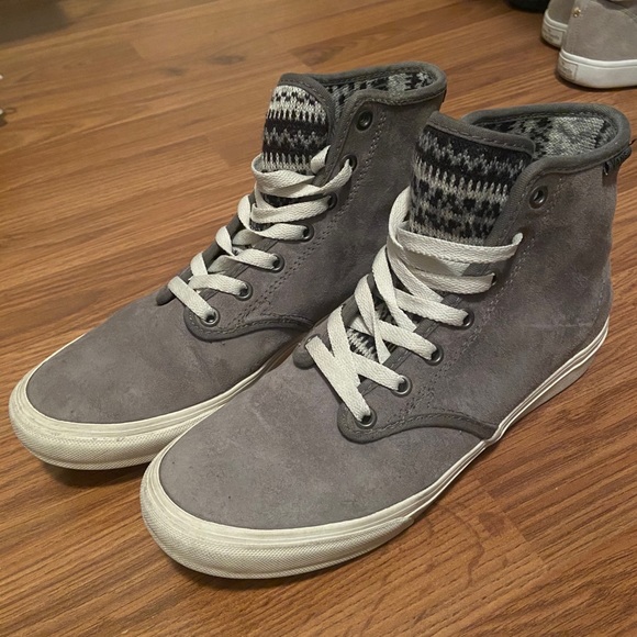 SOLD Gray High Top Vans with Knit Sweater Tongue - Picture 4 of 4